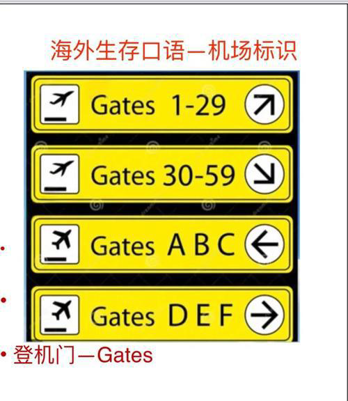 Airport signage